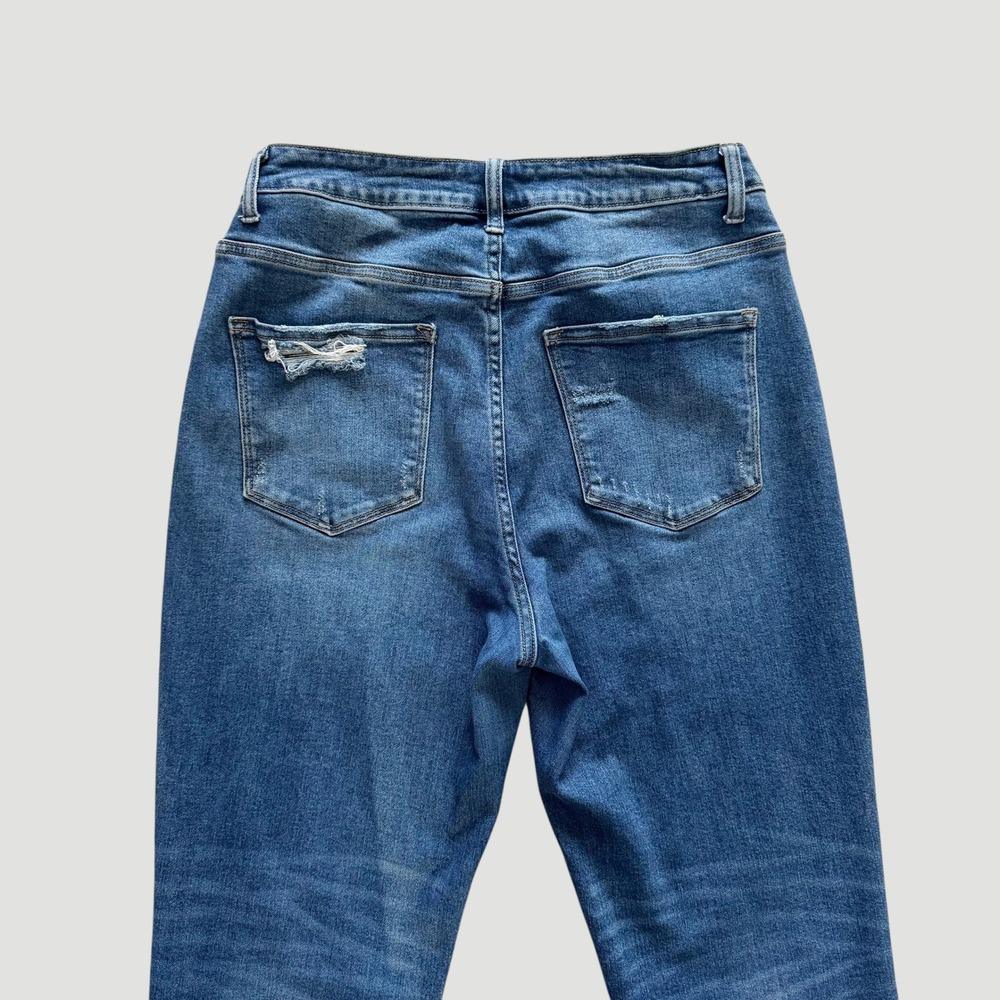 Vervet Blue High Rise Button Fly Distressed Skinny Jeans Women's Sz 29 Grunge - Picture 8 of 11